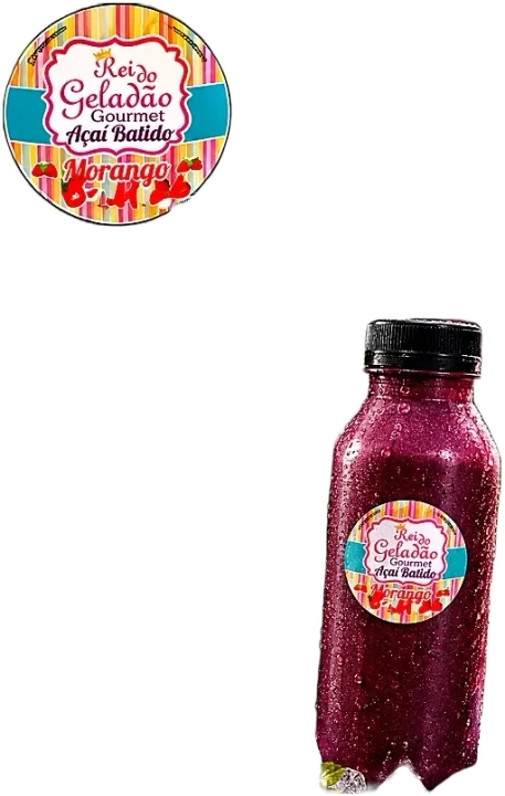 Açaí Cremoso Batido com Morango Rei do Geladão Gourmet 300ml