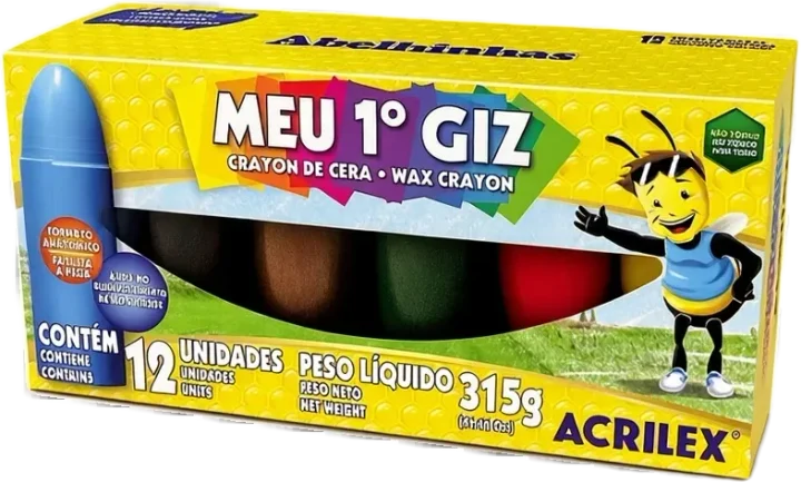 Giz de Cera 12 cores