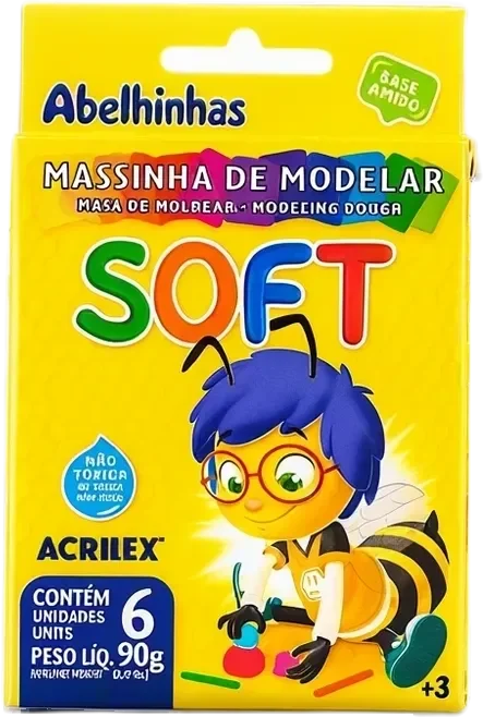Massinha de Modelar 6 cores